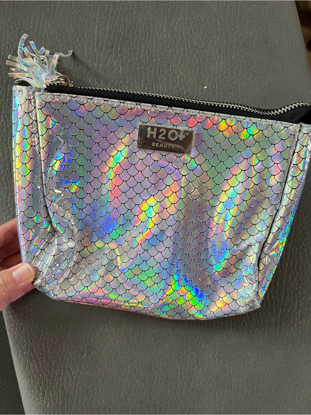 Holographic H20+ Mermaid Cosmetic Bag - Iridescent Silver